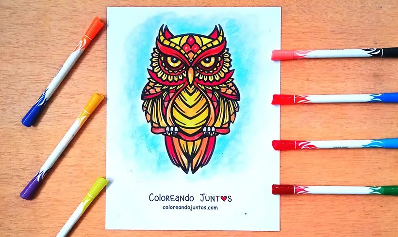 Animal mandala colored by Coloring Together