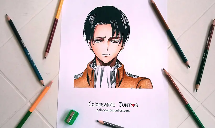 Drawing of Attack On Titan colored by Coloring Together