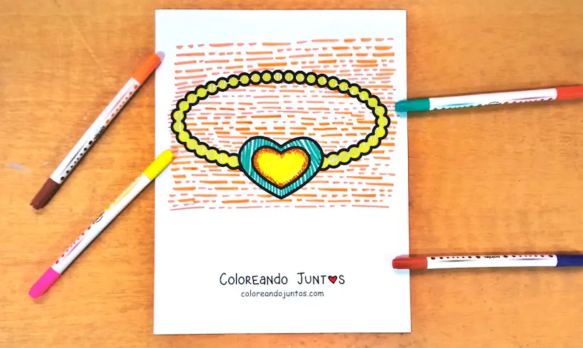 Bracelet drawing colored by Coloring Together