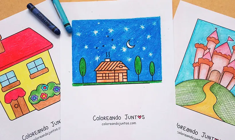 Building drawings colored by Coloring Together