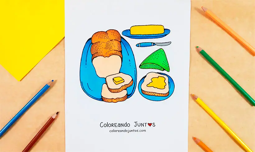 Butter drawing colored by Coloring Together
