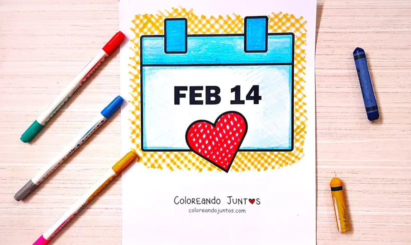 Calendar drawing colored by Coloring Together