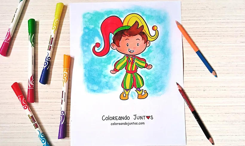 Carnival drawing colored by Coloring Together