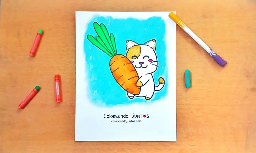 Carrot drawing colored by Coloring Together