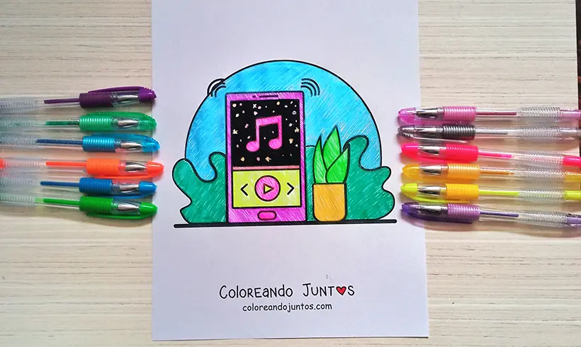 Cell phone picture colored by Coloring Together