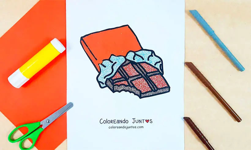 Chocolate drawing colored by Coloring Together