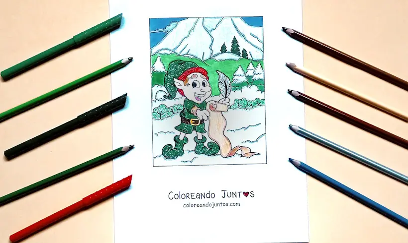 Drawing of a candy cane colored by Coloring Together