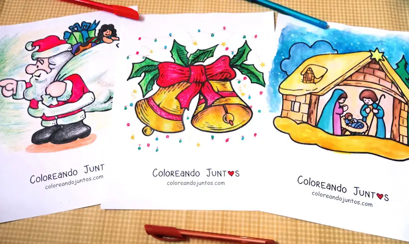 Christmas drawings colored by Coloring Together