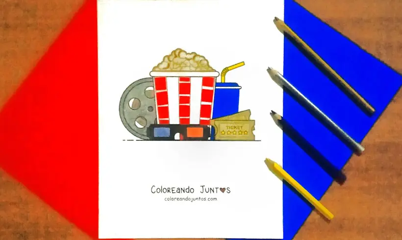 Movie drawing colored by Coloring Together