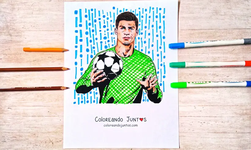 Drawing of Cristiano Ronaldo colored by Coloring Together