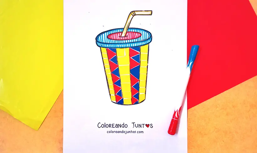 Cup drawing colored by Coloring Together