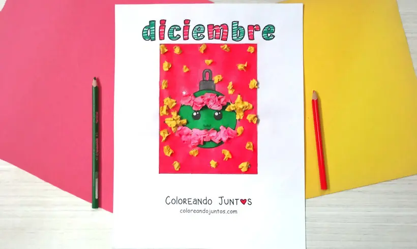 December drawing colored by Coloring Together