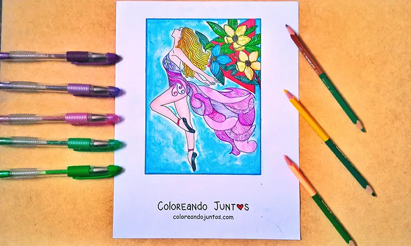 Dress picture colored by Coloring Together