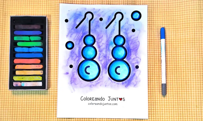 Earrings colored by Coloring Together