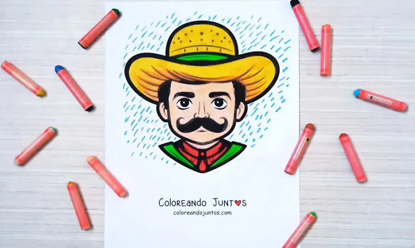 Emiliano Zapata picture colored by Coloring Together
