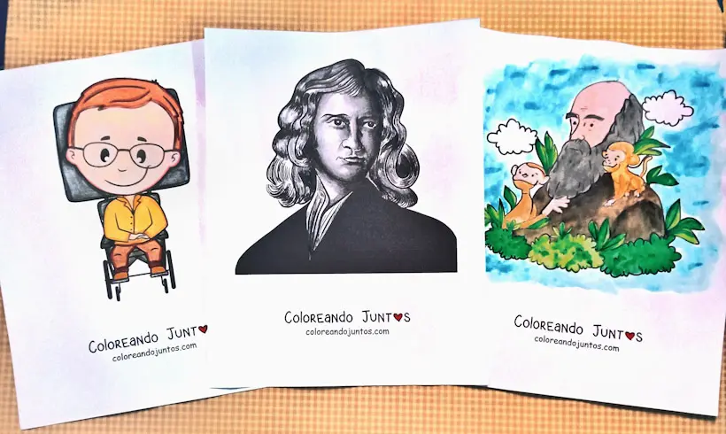Famous scientists and inventors pictures colored by Coloring Together