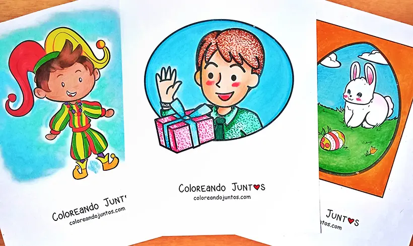 Holidays drawings colored by Coloring Together