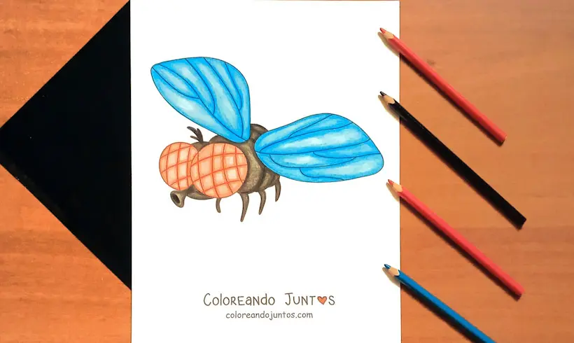 Fly drawing colored by Coloring Together