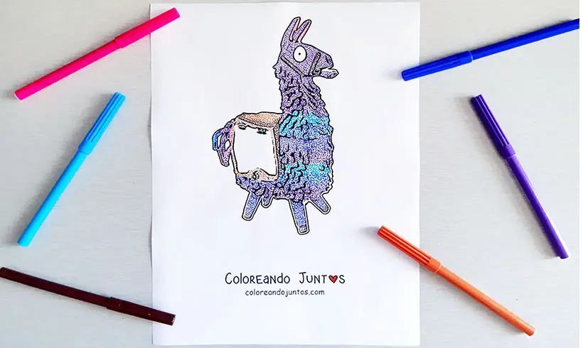 Drawing of Fortnite colored by Coloring Together