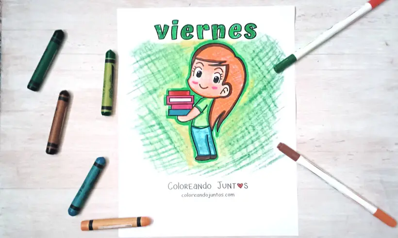 Friday drawing colored by Coloring Together