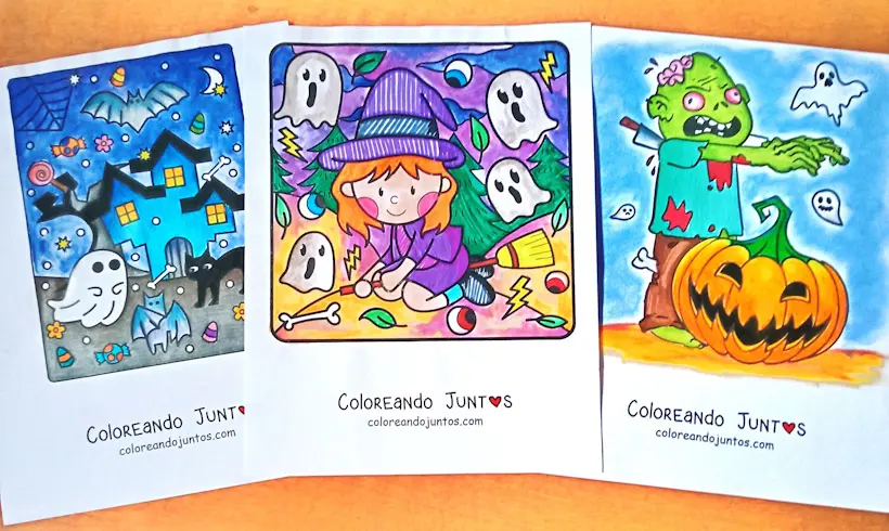 Halloween pictures colored by Coloring Together
