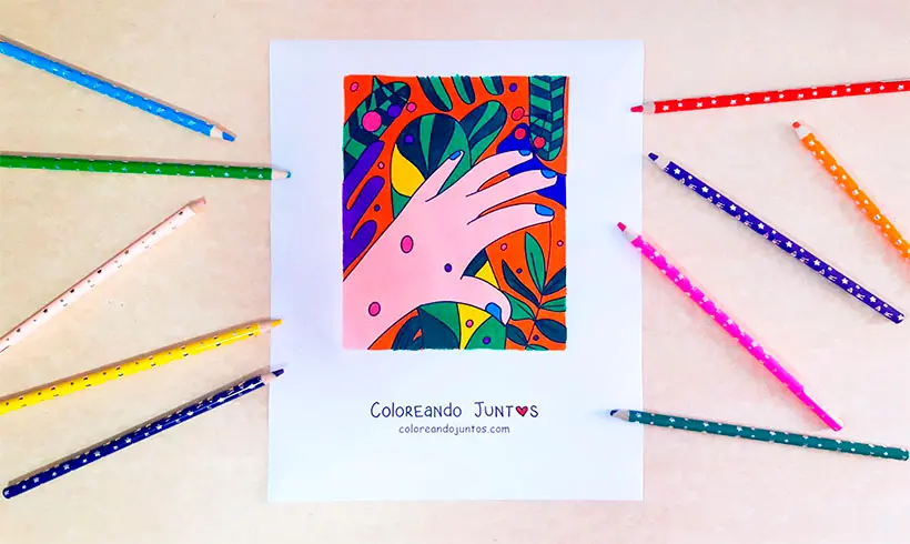Hand picture colored by Coloring Together