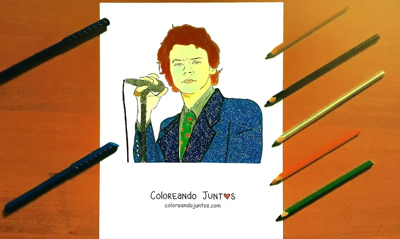 Harry Styles picture colored by Coloring Together