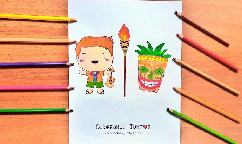 Hawaii drawing colored by Coloring Together
