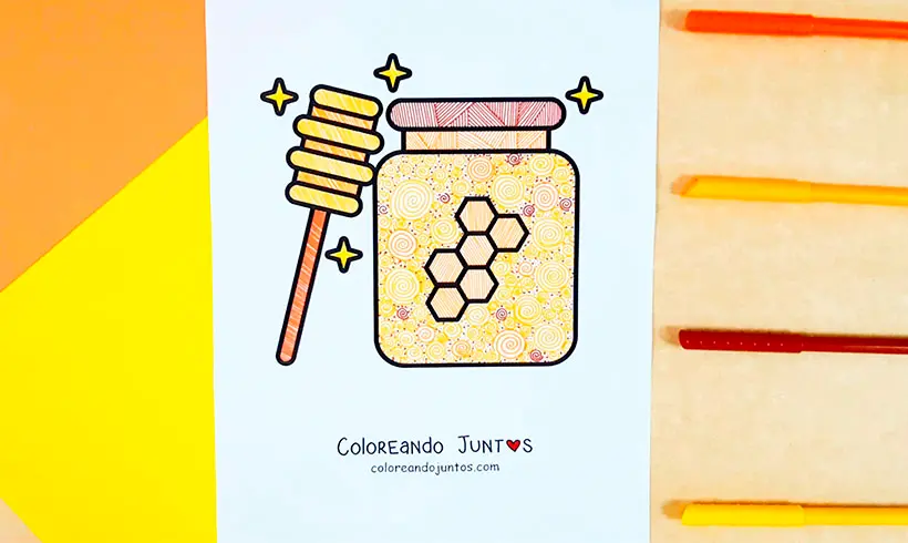 Honey drawing colored by Coloring Together