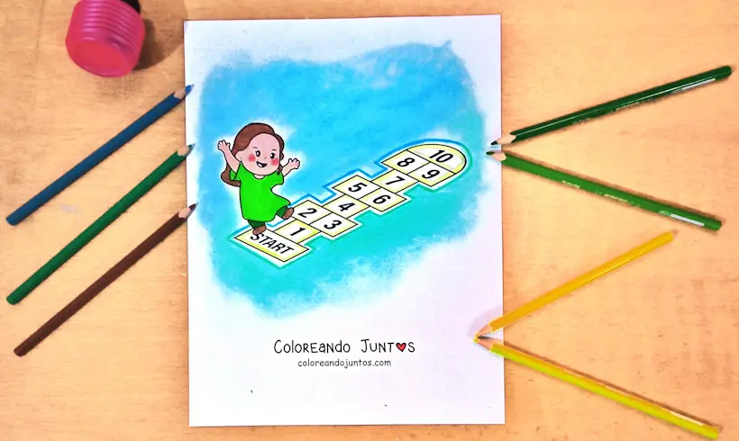 Hopscotch picture colored by Coloring Together
