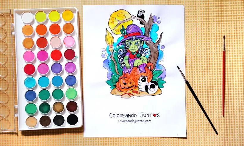 Horror drawing colored by Coloring Together