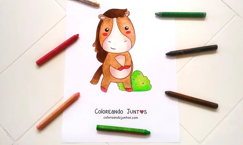 Horse drawing colored by Coloring Together