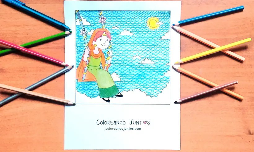 India drawing colored by Coloring Together