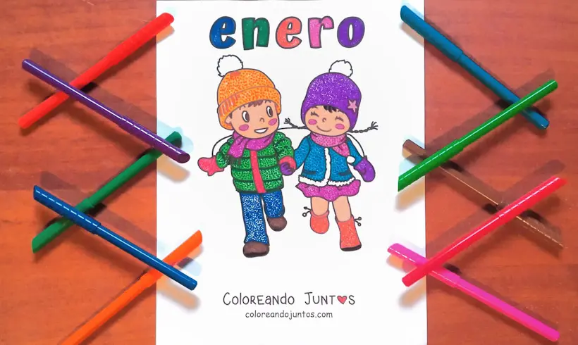 June drawing colored by Coloring Together