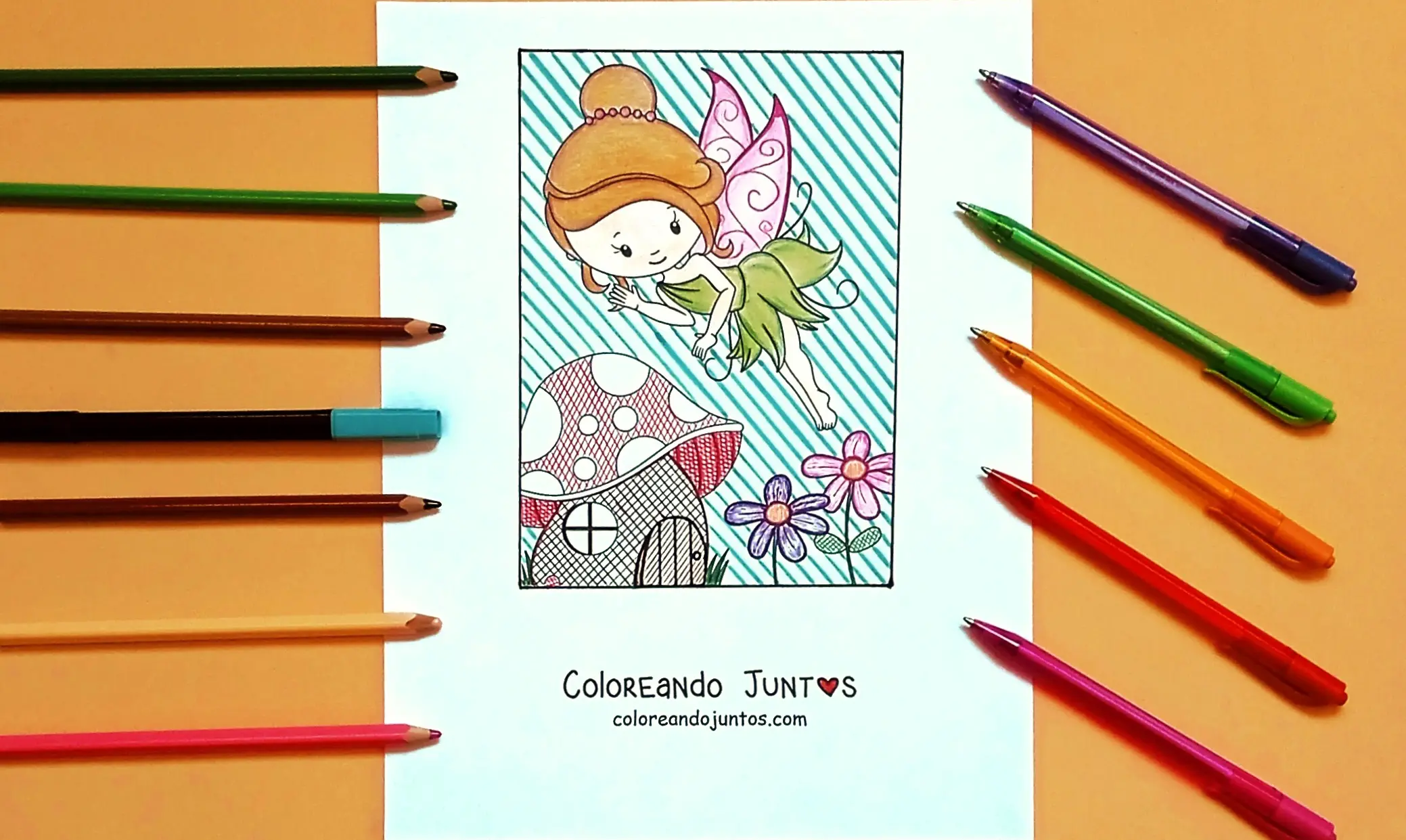 Kawaii season drawing colored by Coloring Together