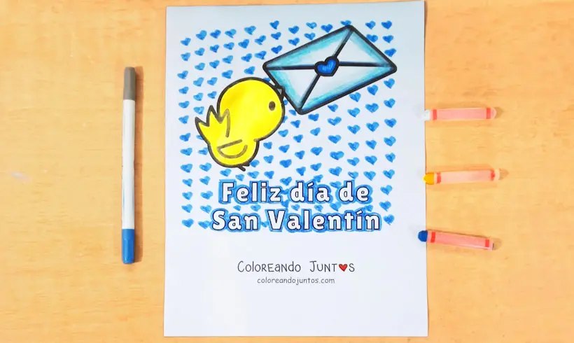 Love drawing with a phrase colored by Coloring Together