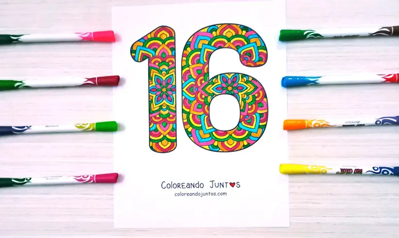 Drawing of a math mandala colored by Coloring Together