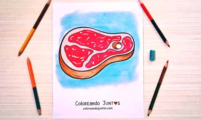 Meat colored by Coloring Together