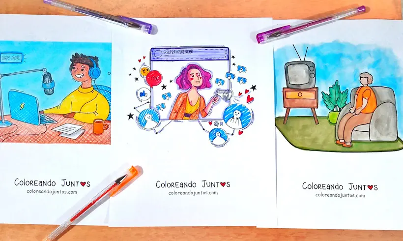 Media coloring pages colored by Coloring Together