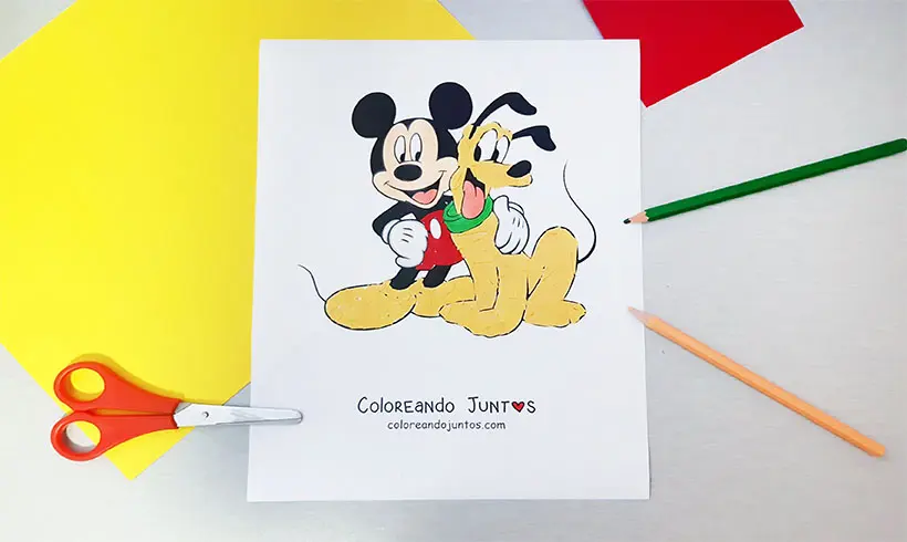 Mickey Mouse drawing colored by Coloring Together