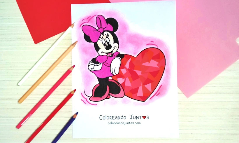 Minnie Mouse drawing colored by Coloring Together