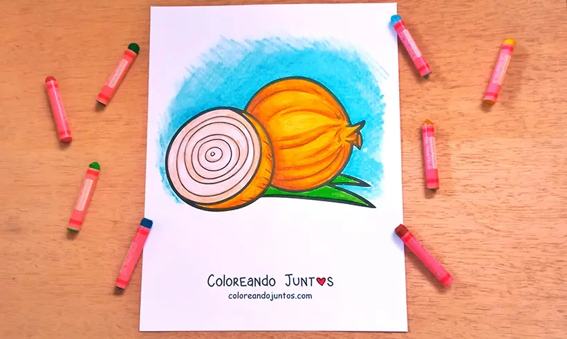 Onion picture colored by Coloring Together