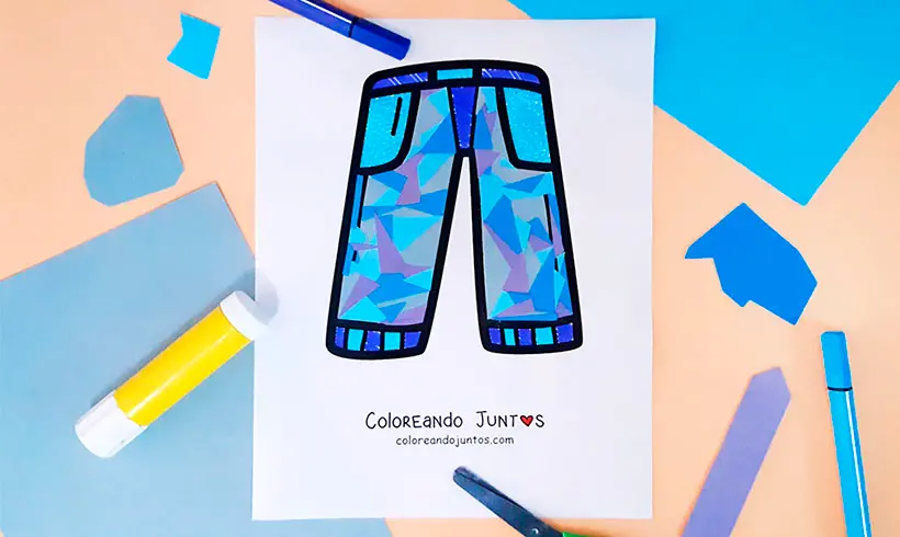 Pants picture colored by Coloring Together