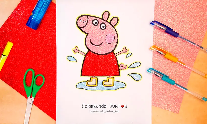 Peppa Pig drawing colored by Coloring Together