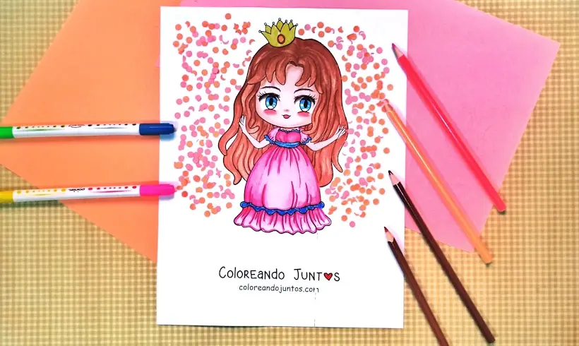 Princess drawing colored by Coloring Together