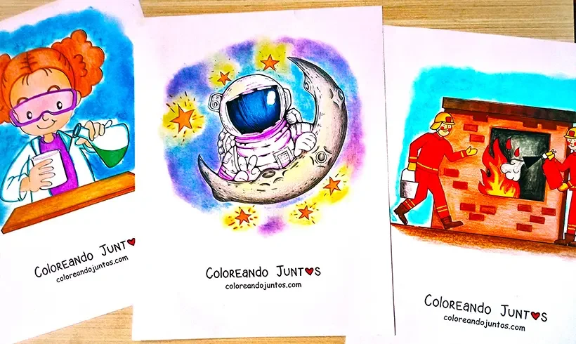 Profession drawings colored by Coloring Together