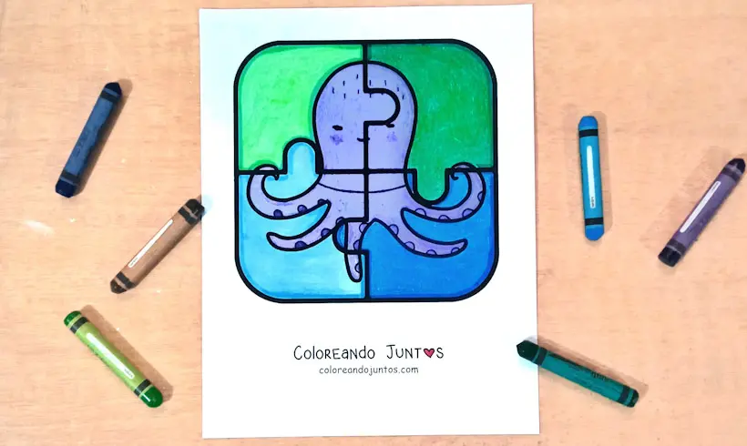 Picture of a puzzle colored by Coloring Together