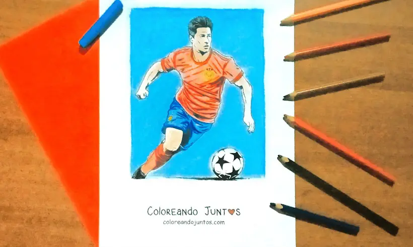 Drawing of Robert Lewandowski colored by Coloring Together