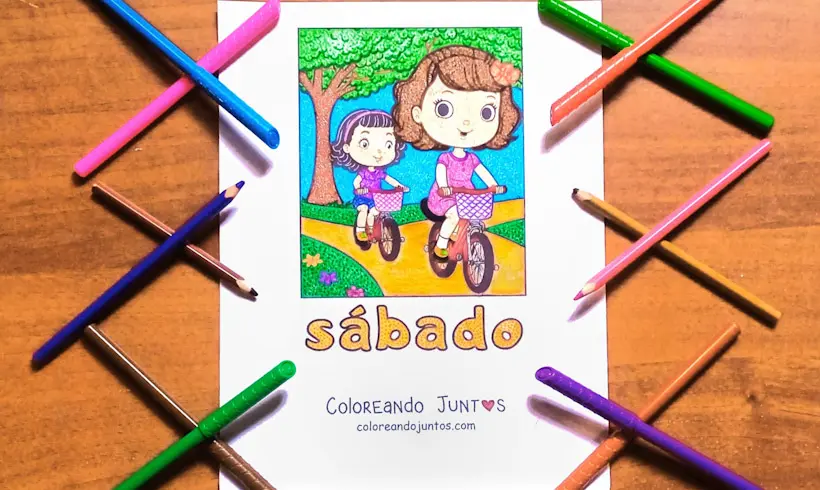Saturday picture colored by Coloring Together