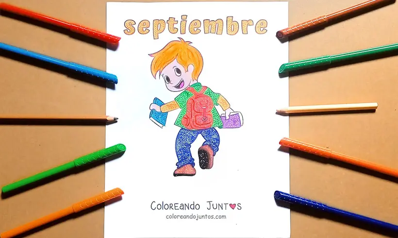 September drawing colored by Coloring Together